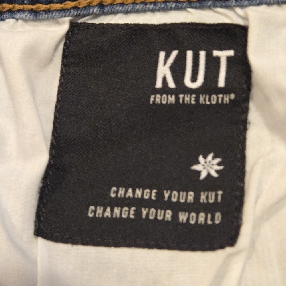Kut from the Kloth Catherine Boyfriend Distressed Midrise Blue Jeans Women's 10 - Picture 10 of 16